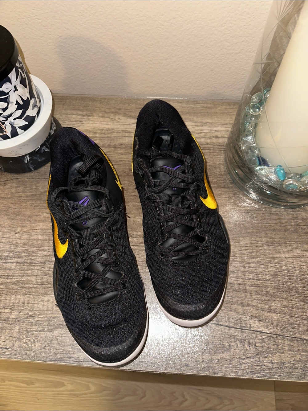 Kobe Nike Men’s Black & Gold Athletic Sneakers
